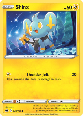 Shinx 40/159 Common | Crown Zenith | Pokemon Card | eBay