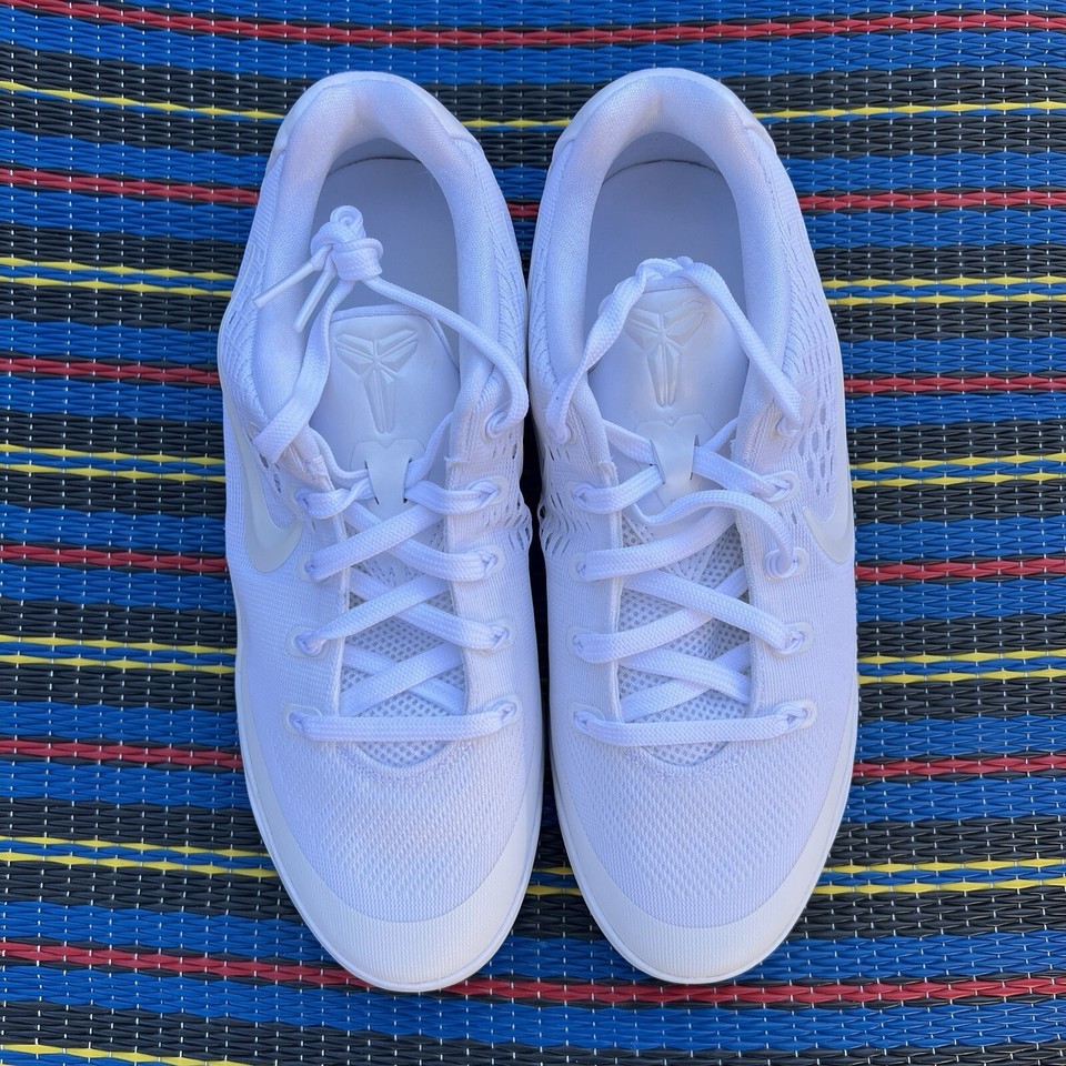 Nike Kobe 9 Triple White GS Basketball Shoe FV3607100 Size 7Y Grade