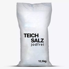 Teichsalz 12,5 kg Koi Teich Salz jodfrei, gegen Stress Parasiten Algen Krankheit