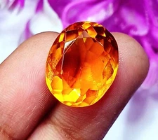 10.10+ Ct Brazilian Orange Citrine Oval Cut Certified Loose Gemstone For Sale