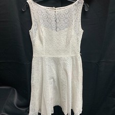 Nine West Tank Knit Cottage Coastal Summer Womens Dress - Size 8 White