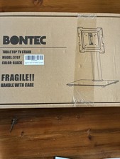 BONTEC TABLE TOP TV STAND TO SUIT  17"- 43" SCREENS, HEIGHT ADJUSTABLE