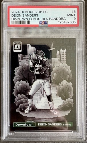 Deion Sanders [Black Pandora] #5 2024 Panini Donruss Optic Downtown Legends card