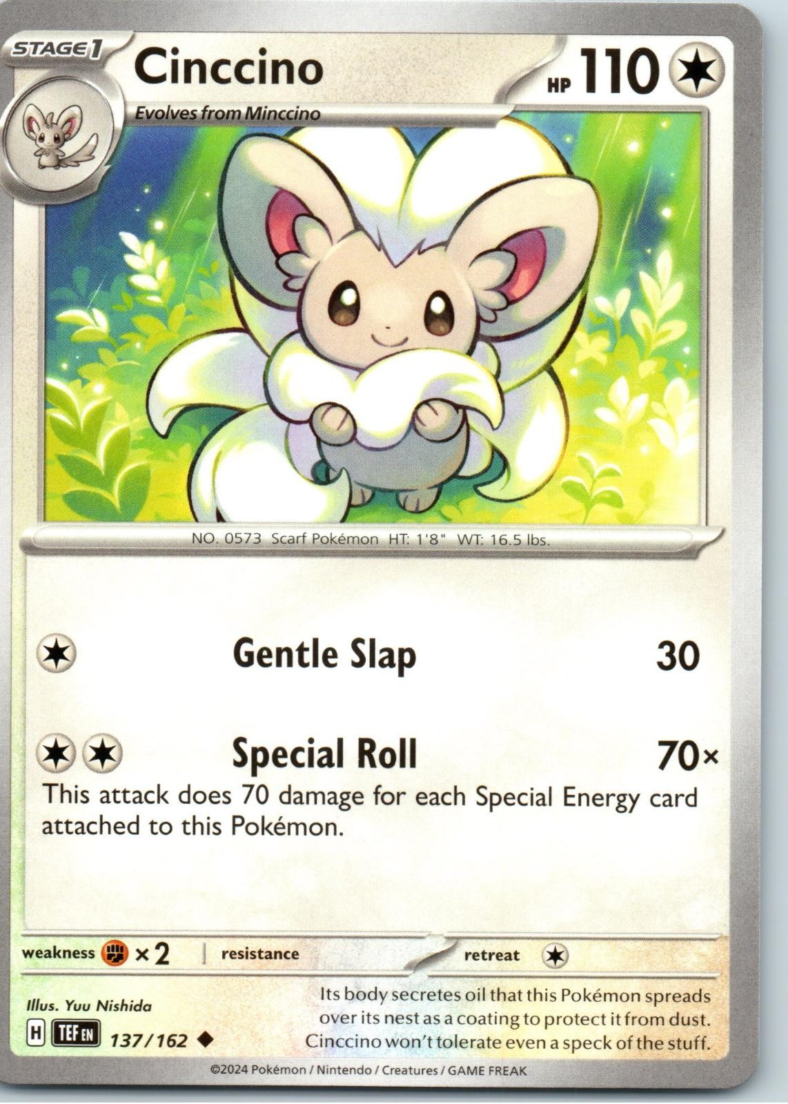 Cinccino 137/162 Uncommon Temporal Forces Pokemon Near Mint