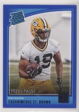 2018 Panini Donruss Rated Rookie Press Proof Blue Equanimeous St Brown #343 0b47