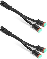 2PCS Deutsch DT DTP Wiring Harness Adapters Connectors Splitters, 2 Pin Water...