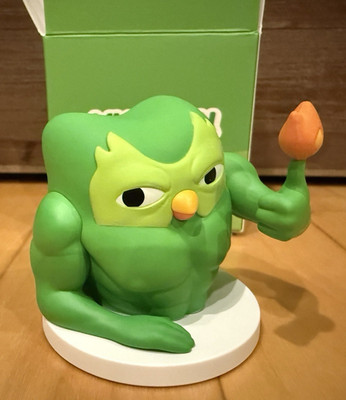 Duolingo Mystery Rare Chase Buff Fire Thumb Streak Duo Blind Box Vinyl Figure