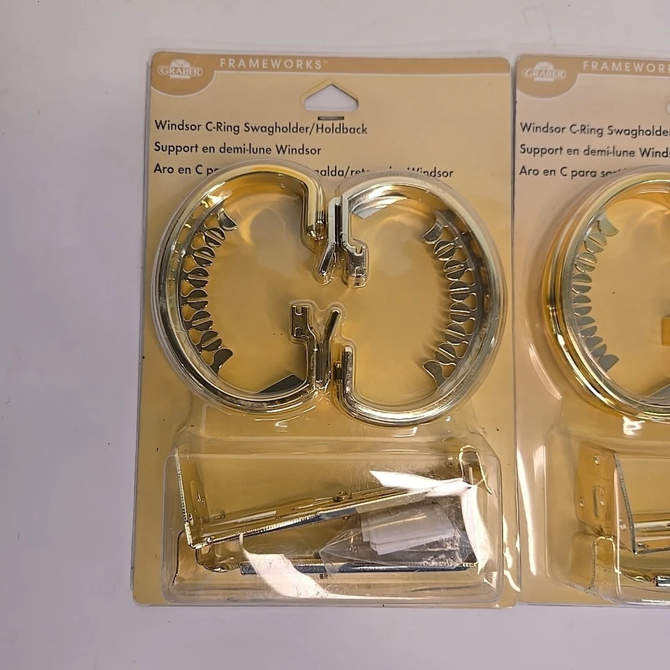 Graber Structures Windsor C-Ring Swag holder curtain drape tieback Holdback X2 - Image 2 of 3