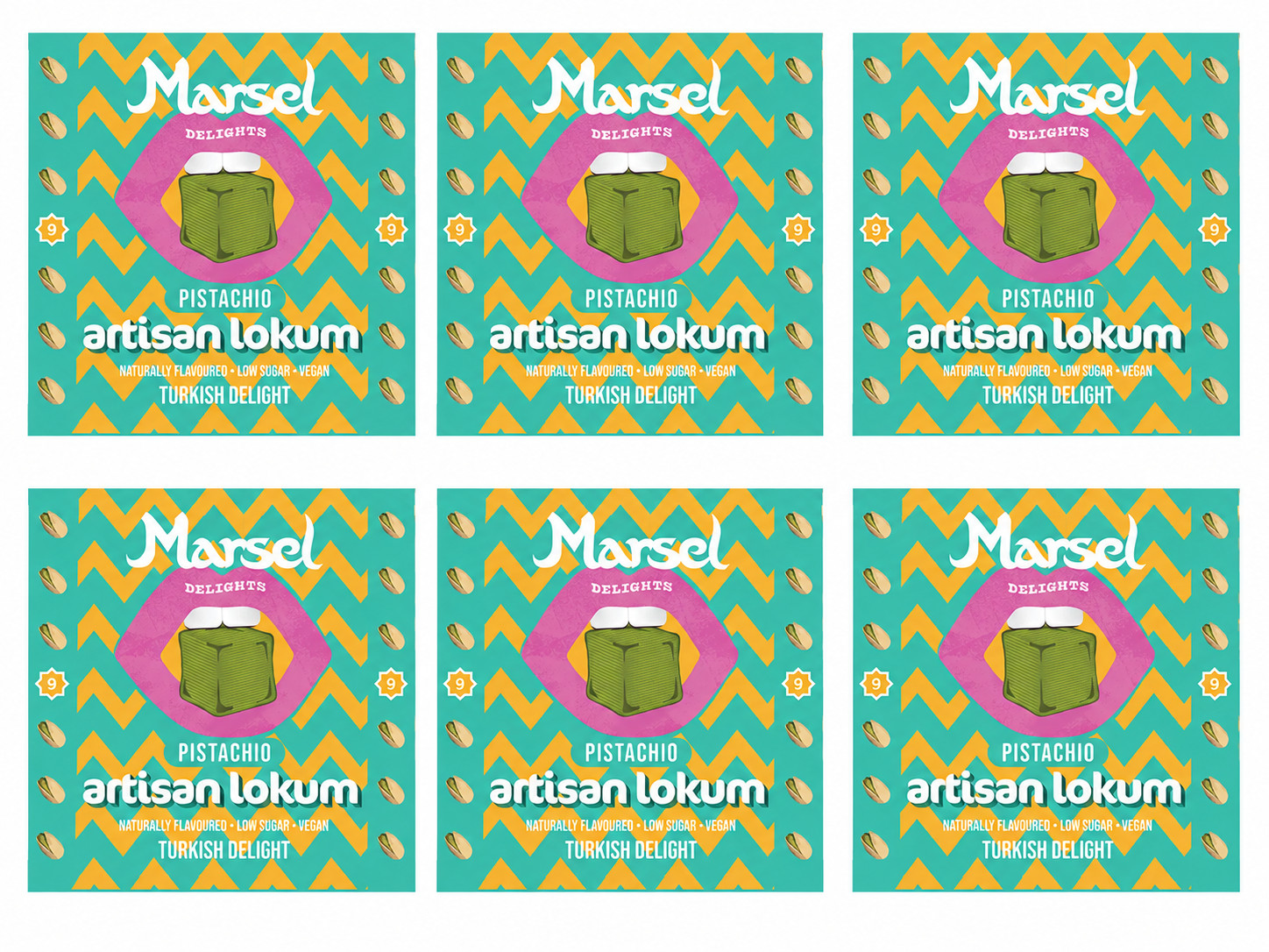 Marsel Delights Pistachios Lokum 99g [Pack of 6] BB 01/2027