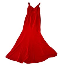 Size 8 White by Vera Wang Red Mermaid Dress Open Back Black Tie Event