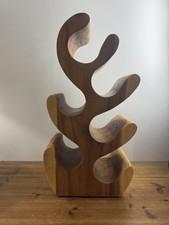 Solid Natural Wood Wine Rack Storage | Holds 6 Bottles Free Standing Home Decor