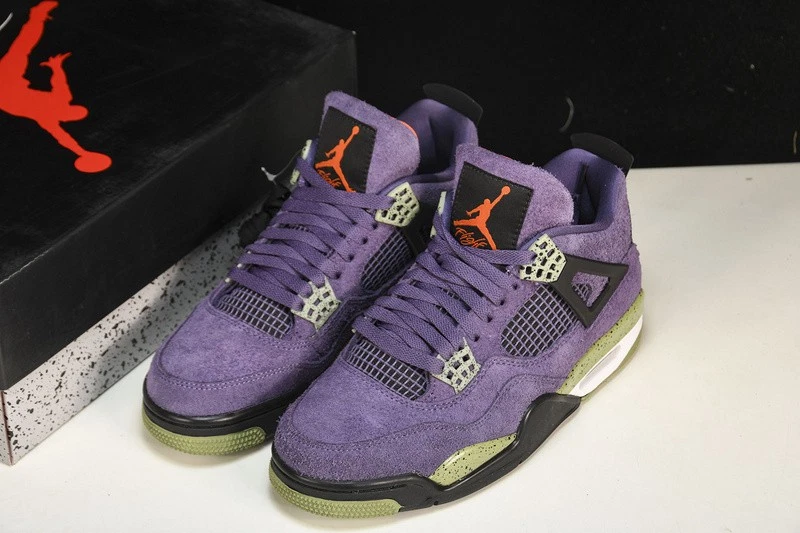 AQ9129-500 Nike Air Jordan 4 Retro Canyon Púrpura Para hombres Talla 4-13 Foto 2 de 4