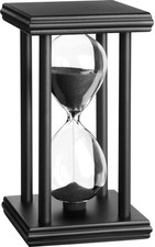 Hourglass Sand Timer 30/60 Minutes - Black Sand Desktop Decoration 5.5x3.2