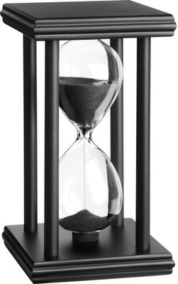 Hourglass Sand Timer 30/60 Minutes - Black Sand Desktop Decoration 5.5x3.2