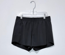 Athleta Girl Heart The Hustle 2.5" Shorts XL 14 Black Pockets Drawstring Lined
