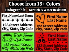 50 RETURN ADDRESS MAILING LABELS 2.25"×1.25 STICKERS GREETING CARD INVITE PARTY