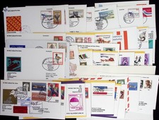/ ALLEMAGNE, USA 1977 - 43 COUVERTURE, CARTE POSTALE - AVIO, AVIONS