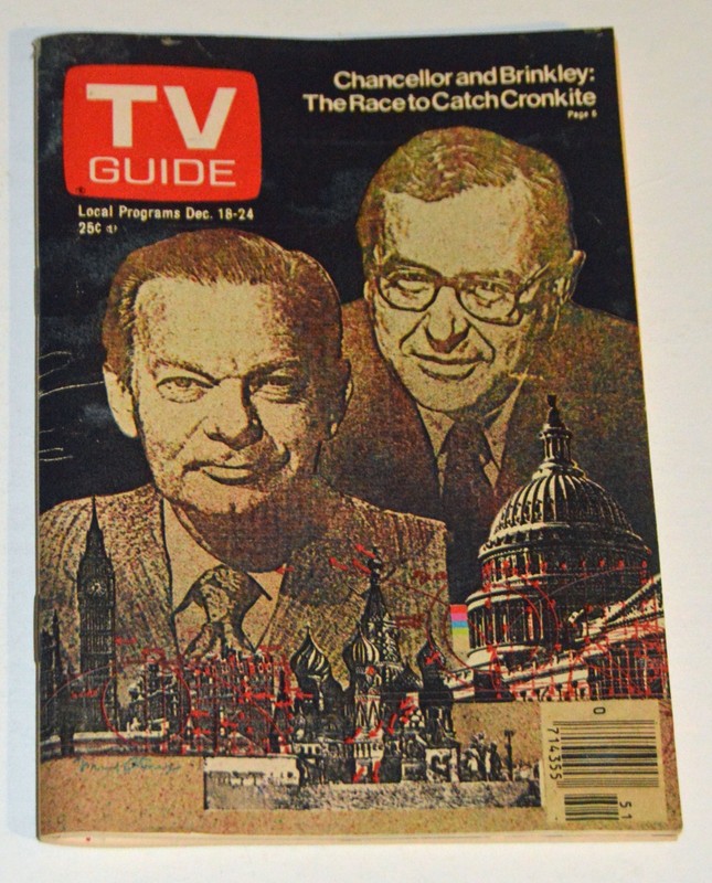 "JOHN CHANCELLOR & &AVID BRINKLEY"- 1976 CENTRAL VIRGINIA TV Guide - EXCELLENT+