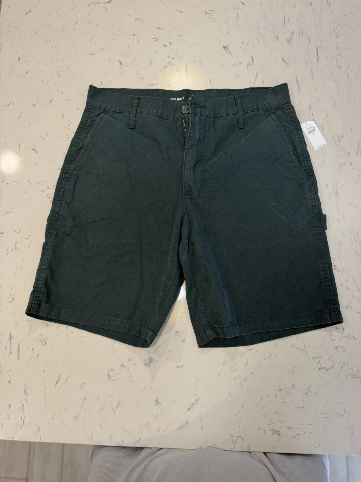 Old Navy Carpenter Shorts Mens 32 x 9" Inseam Forest Canopy Green Twill Loose
