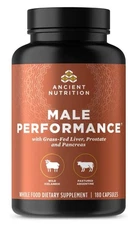 Ancient Nutrition Male Performance With Grass-Fed Liver 180ct EXP 4/2027