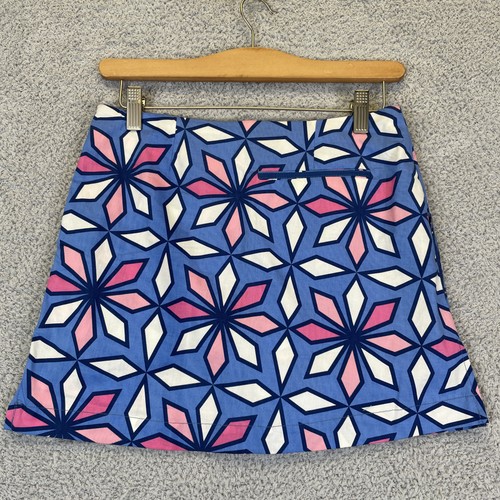 Gonna golf donna Golftini geometrica floreale taglia 0 nuova con etichetta brillante preppy - Foto 2 di 9