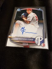 2025 Bowman Draft Chrome Matthew Fisher 1st Auto RC Base #CPA-MF Phillies