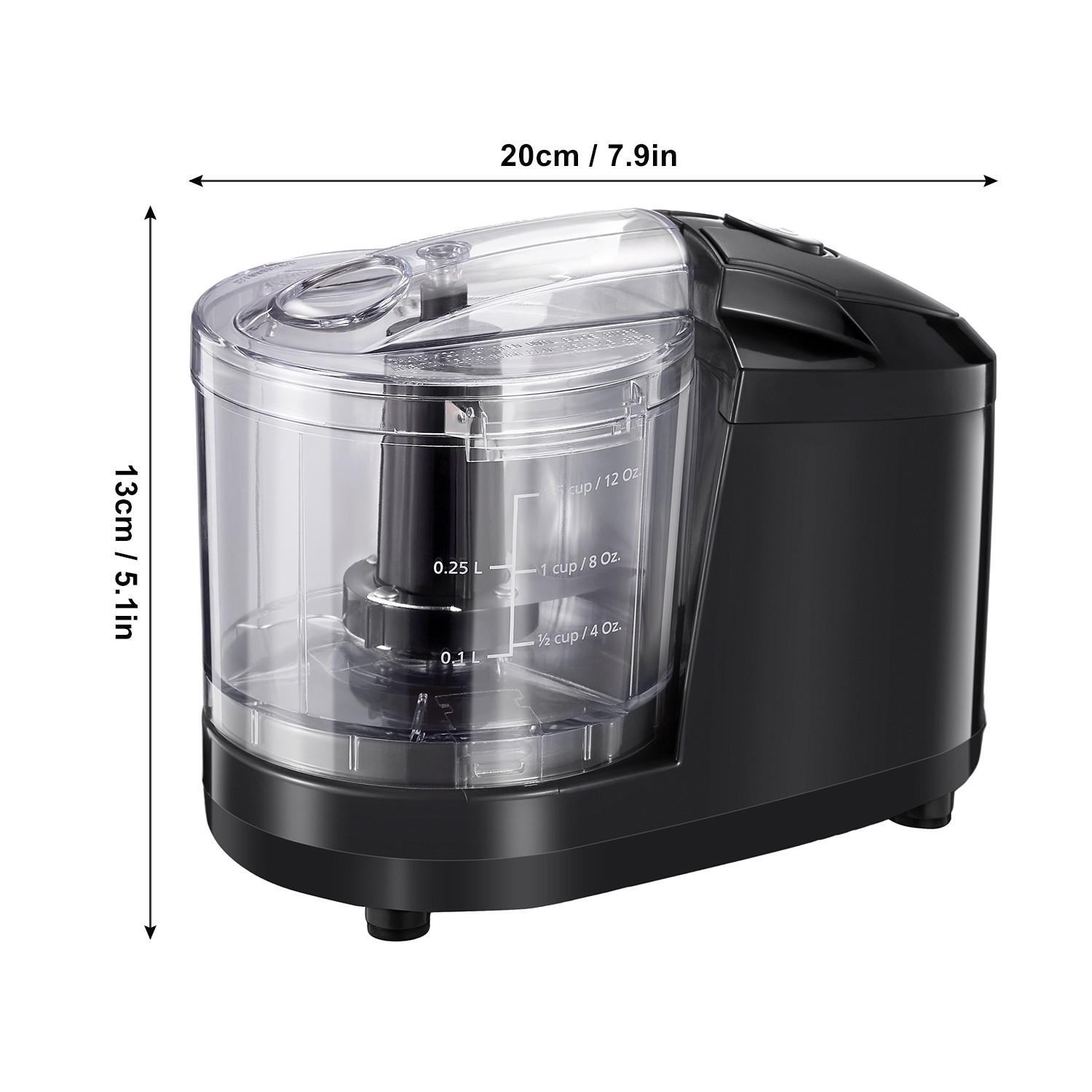 1.5-Cup Electric Food Chopper, 100W Mini Processor, Stainles