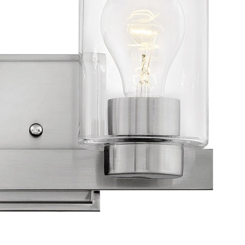 Hinkley Lighting 5052-CL Miley 2 Light 13"W Bathroom Vanity Light - Nickel - Picture 4 of 5