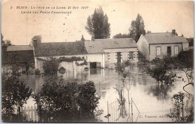 41 BLOIS - Hochwasser von 1907, Aufzug der Kartoffelbrücken