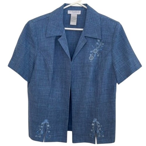 Sag Harbor Blue Embroidered Dress Jacket