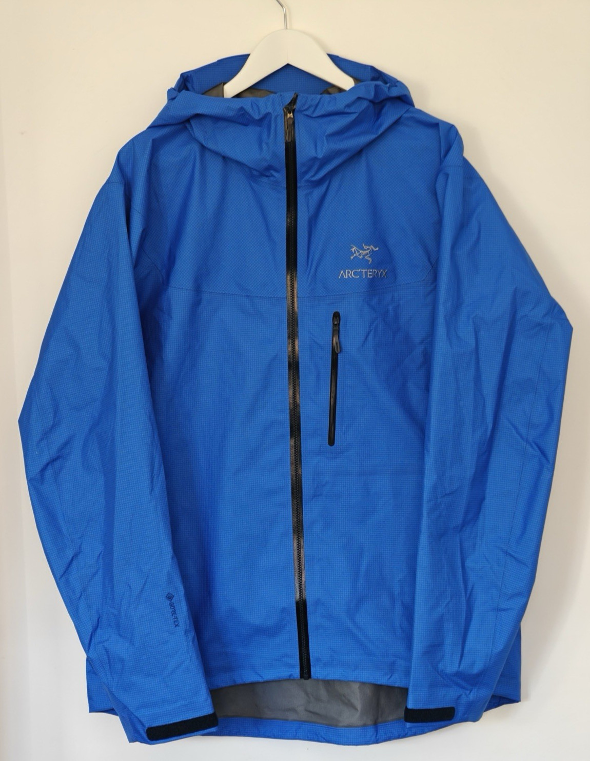 Chaqueta Arcteryx Alpha Ligera Azul Gore-Tex Grande Chaqueta de Lluvia Sudadera con Capucha 9583G