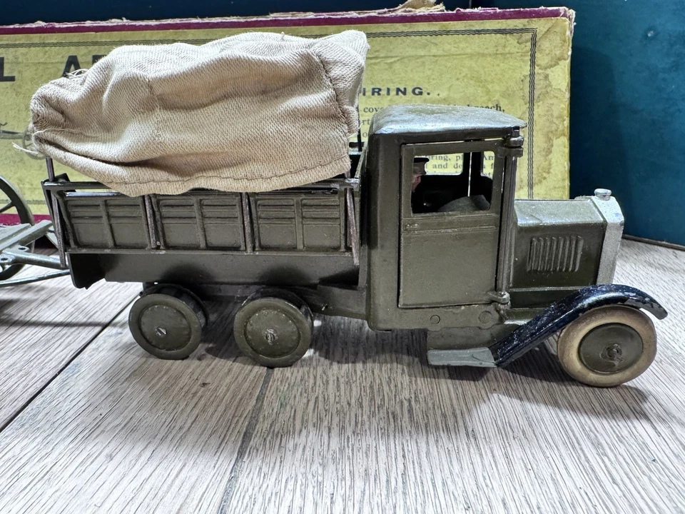 Gran Bretaña: Raro Set 1462 - RA Camión, Limber & Gun.  Preguerra c1930s Foto 2 de 4