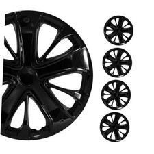 - ABS Black Hub Caps 15 Inch Set of 4, Tapas para Rines 15, 15" Black 200