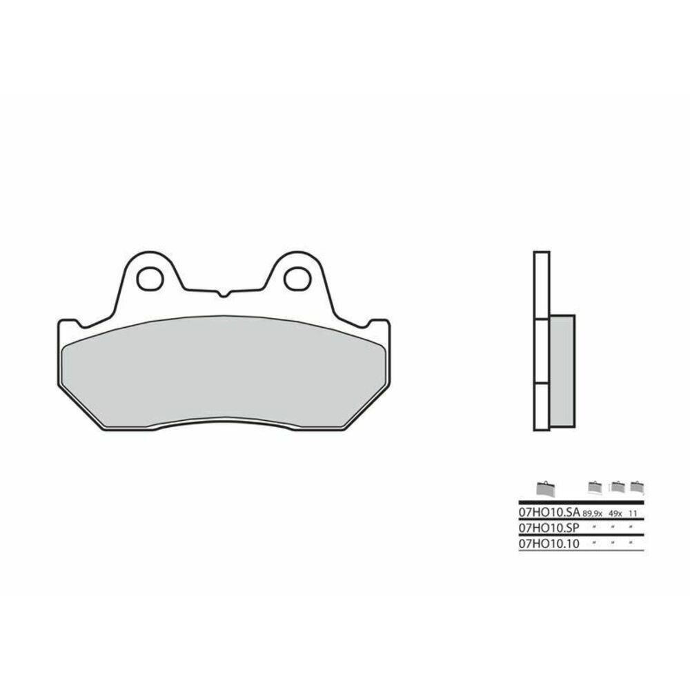 Organic Brake Pads Brembo 07HO1010 for Motorcycle Spare Moped Parts
