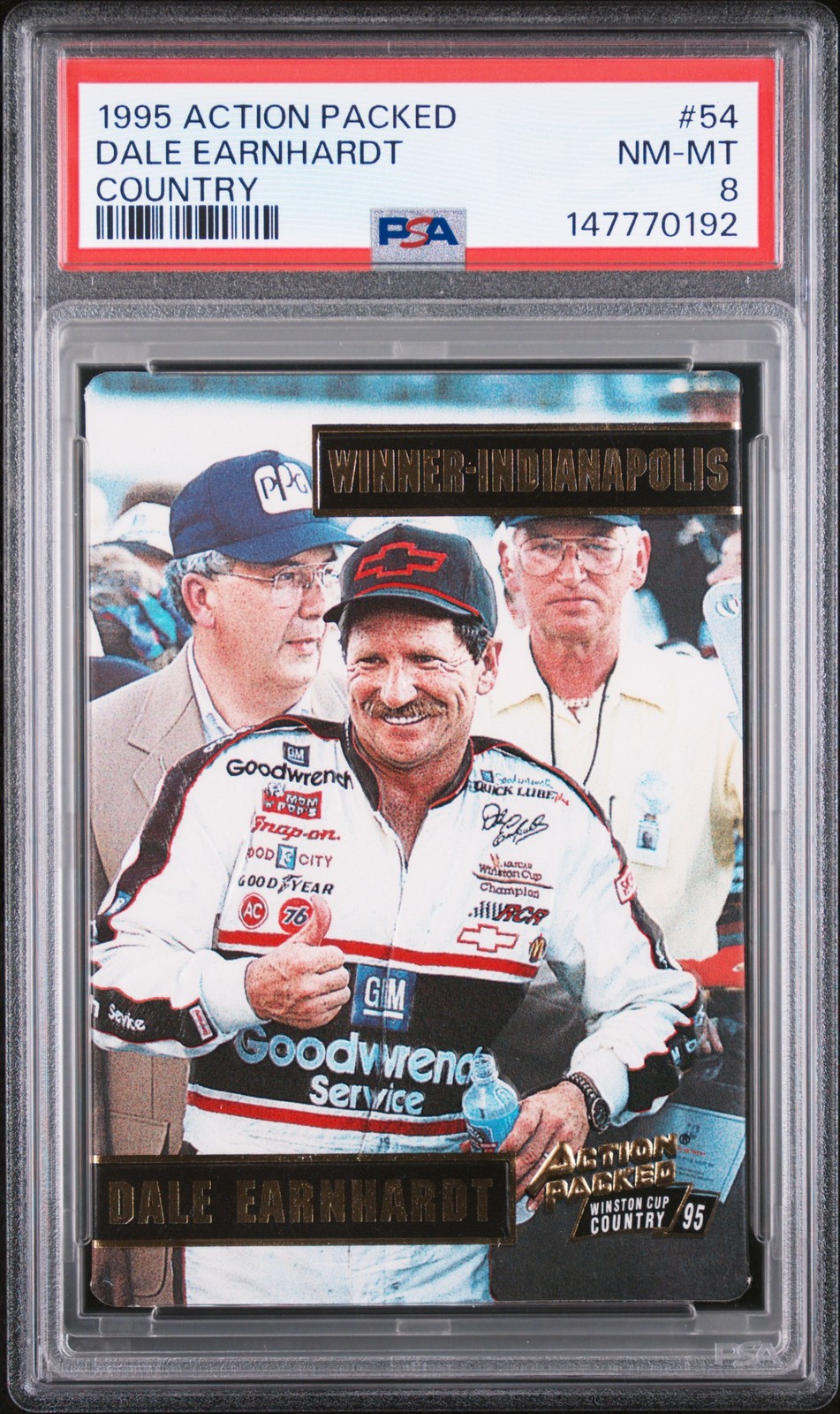 1995 ACTION PACKED COUNTRY #54 DALE EARNHARDT PSA 8