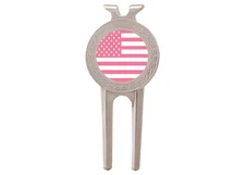 Rogue River Tactical Pink Patriotic USA Flag Golf Divot Tool Golf Ball Marker...