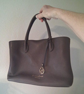 Frank La Mendola Warm Brown Leather Classic Shoulder / Handbag Rare Find