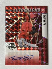 TJ Friedl 2022 Panini Mosaic Red Prizm Auto Rookie RC Cincinnati Reds