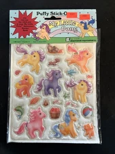 Vtg 80’s MY LITTLE PONY Style 1  Puffy Sticker Sheet - New