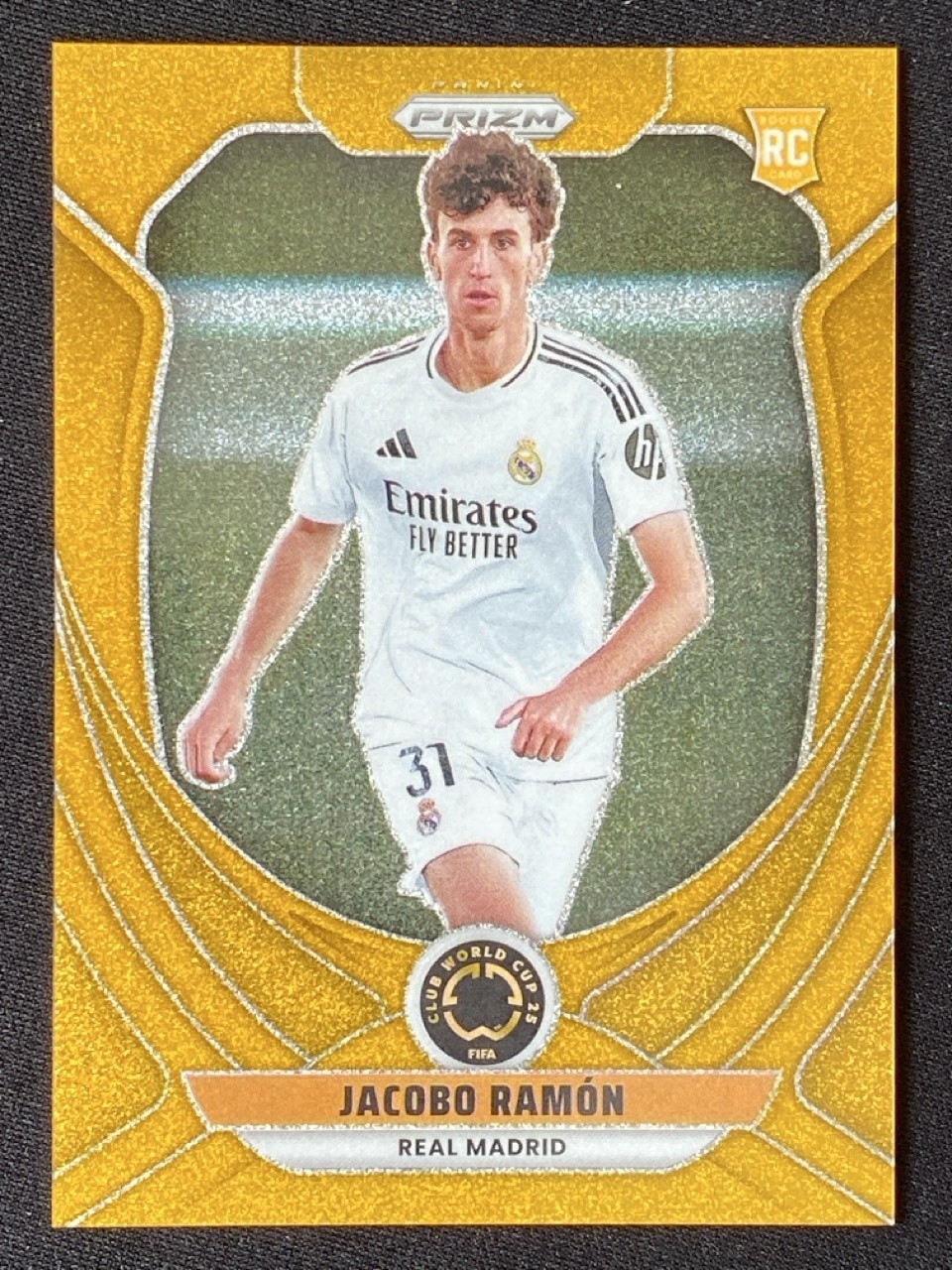 Jacobo Ramon 2025 Panini Prizm Fifa Club World Cup Gold Glitter RC /10 #166