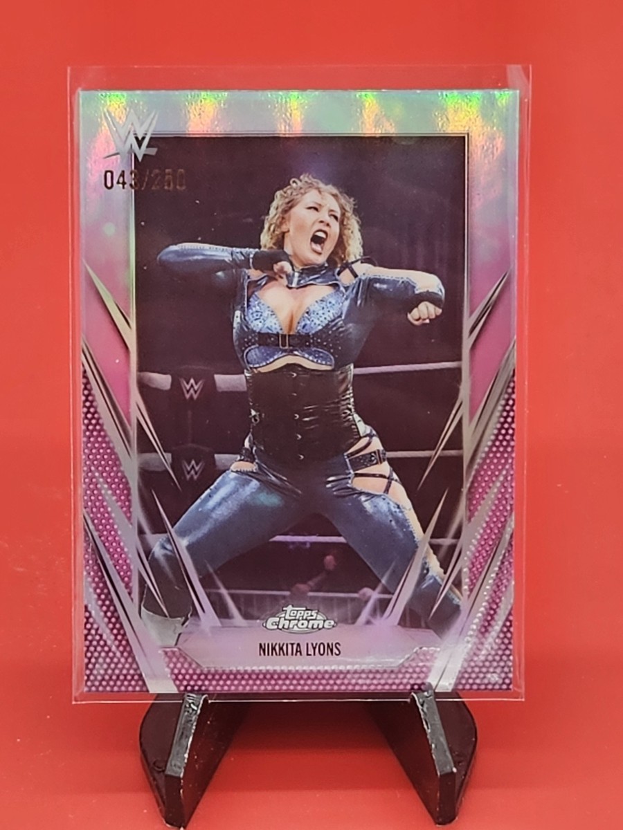 Nikkita Lyons 2026 WWE Topps Chrome Pink Refractor Mega Box