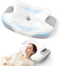 Cervical Ergonomic Contour Pillow with Memory Foam for Neck and Shoulder