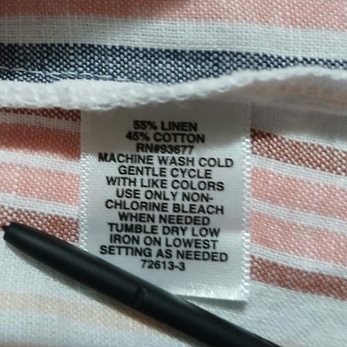 Liz Claiborne Linen blend sleeveless a-line multi-colored striped dress size 10 - Picture 14 of 14