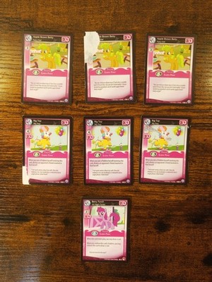 My Little Pony Lot Of 7 Friend Earth Pony Cards #36c #38f #2f MLP CCG Canterlot