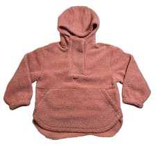 Nike Girl's Therma Fit Sherpa Pullover Quarter Zip Hoodie Jacket Size X-Small