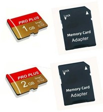 2 Pack, 1 or 2GB Micro SD Card with Adapter, High Speed Memory Card, SDHC