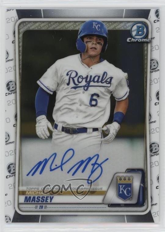 2020 Bowman Chrome Prospect Auto Michael Massey #CPA-MM Auto 4d3