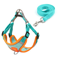Small Medium Dogs Harness Vest Walking Traction Rope Reflective Straps, Soft Mes