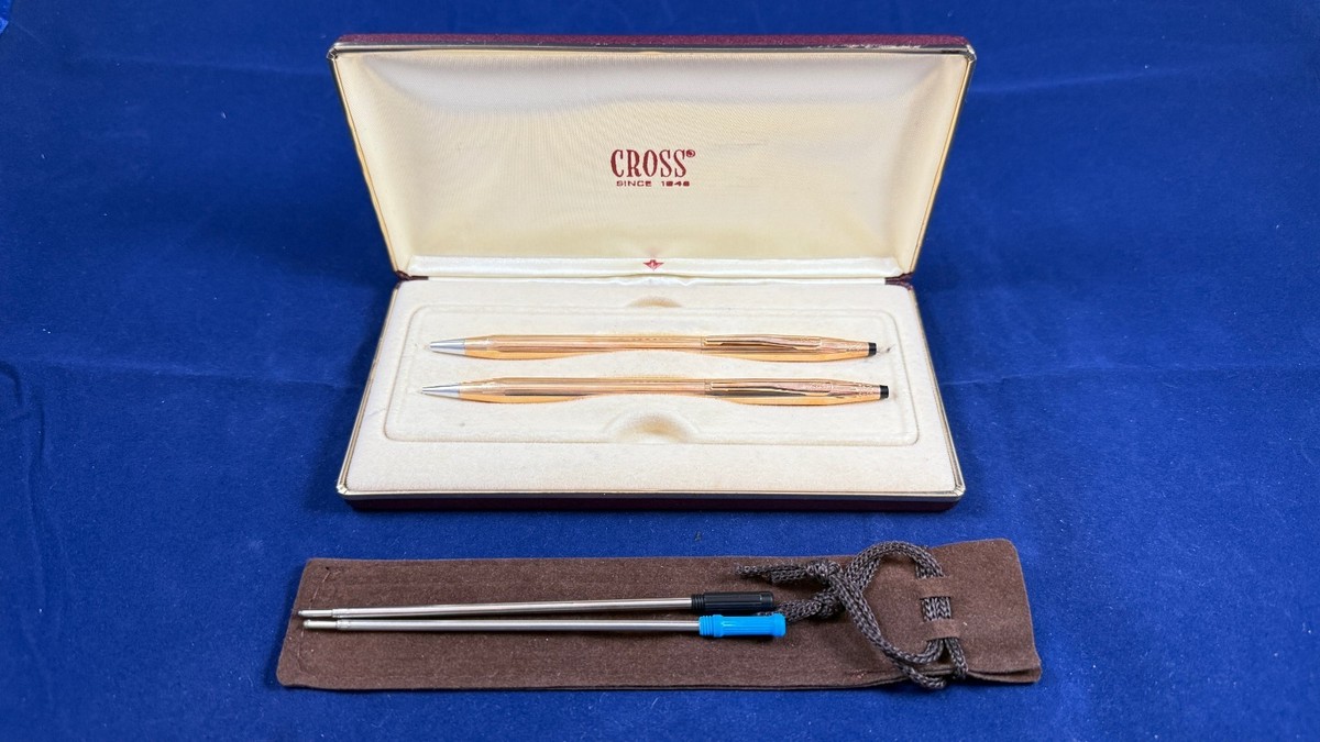 CROSS CLASSIC 14K GOLD FILLED/ROLLED GOLD PEN & 0.9mm MECHANICAL