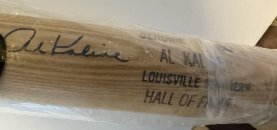 Bate de béisbol Legand de los Tigres de Detroit de colección firmado por el propio Sr. Tiger Al Kaline Foto 4 de 4